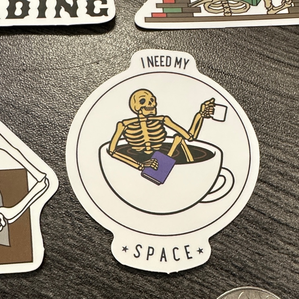 🌿10/$10🌿Skeleton Reading Sticker Set - Picture 3 of 6